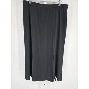 Vintage Lilli Ann womens Sz XL Maxi length Formal Skirt Solid Black